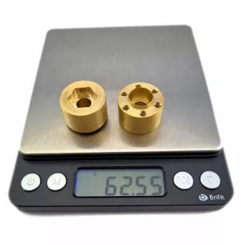 2 pieces crawler wheel spacers with a total weight of 62 grams